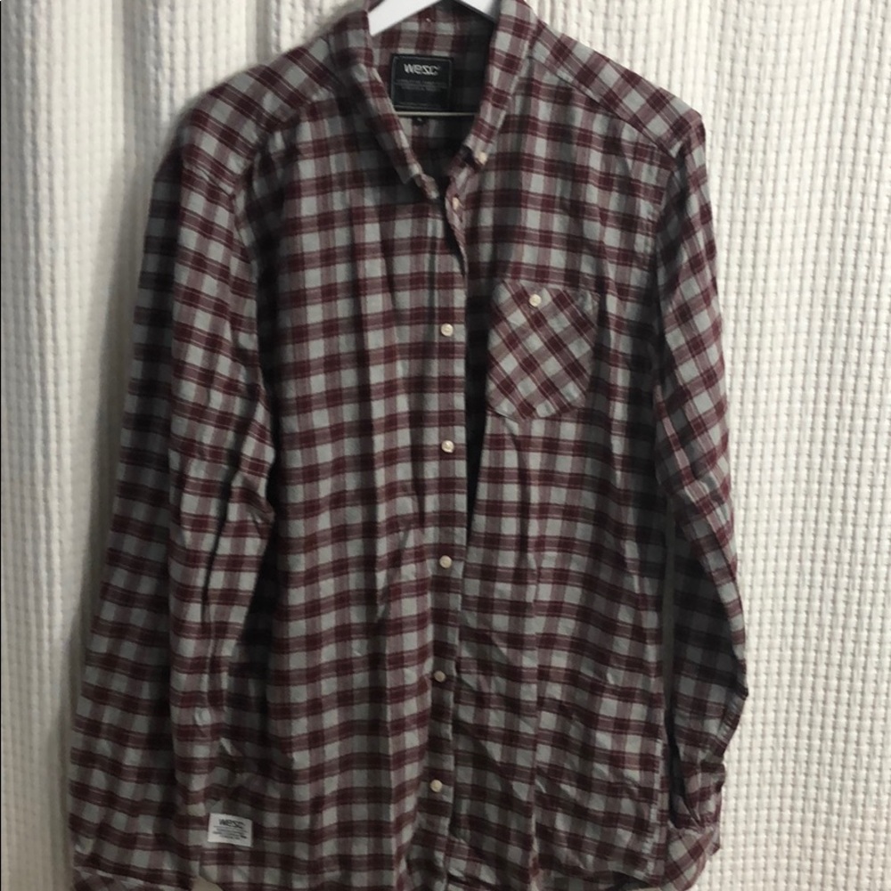 Wesc Red / Grey flannel XL